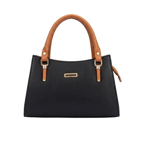 Black Leopard Women's Satchel Handbag Black & Tan PU Leather-picture-32