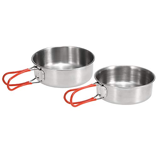 Nishore 2 Pcs Tigelas De Aço Inoxidável para Placas de Jantar de Cozinha Ao Ar Livre de Acampamento