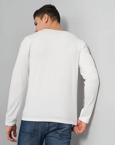 Image of LAZYCHUNKS Luxury Men's Full Sleeve Henley T-Shirt - Soft, Breathable, Stylish (Men's Henley T-Shirt), Great for Party and Casual wear