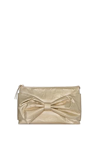 Pochette à nœud Rebecca Minkoff dorée pour illuminer vos tenues ternes
