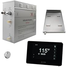 Superior SMART 6 kW Steam Shower Generator Kit with Drip Pan | Wi-Fi Keypad Connection | Self-Draining Steam Bath Generator | Touch Screen | Aromatherapy |