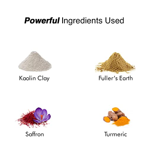 Inveda Kumkumadi Tailam Face Pack for Acne, Pigmentation, Dark Spots, Blemishes with Natural Extracts of Kumkumadi Tailam & Kaolin Clay for Plump Skin, 100ml