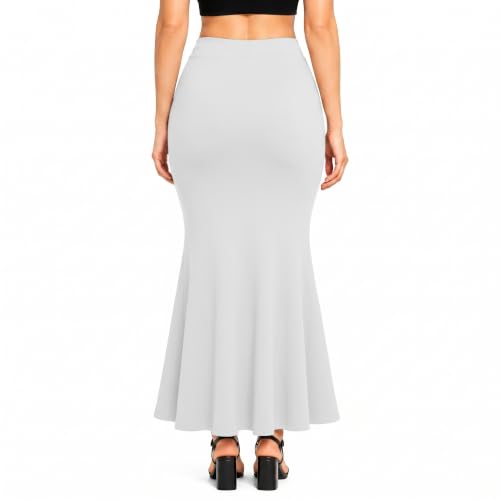 Image of Mogsa Women's Lycra Fishcut Saree Shapewear Petticoat - Tummy Control Slim Fit Stretchable Shaper Skirt with Drawstring & Side Slit for Sarees