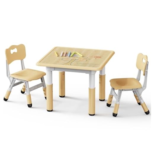 Brelley Adjustable Toddler Table and Chairs