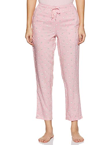 Image of Van Heusen Women's Printed Lounge Pants | Drawstrings & Side Pockets | Ultra Soft Fabric | Relaxed Fit | At home pyjamas | Everyday Comfort | Printed | Style 55306 | Available in Pack of 1 & 2