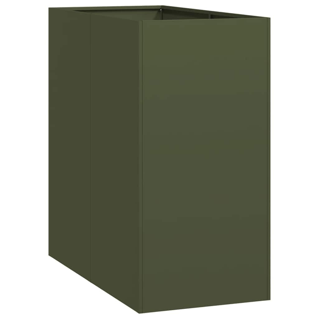 vidaXL Planter Olive Green 40x80x80 cm Steel