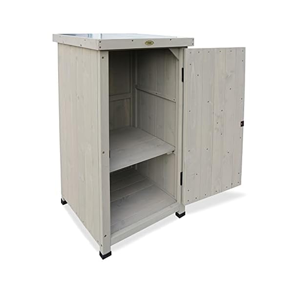 HABAU Gartenschrank Kompakt mit Arbeitsplatte, grau, 45 x 45 x 91 cm – Bild 3