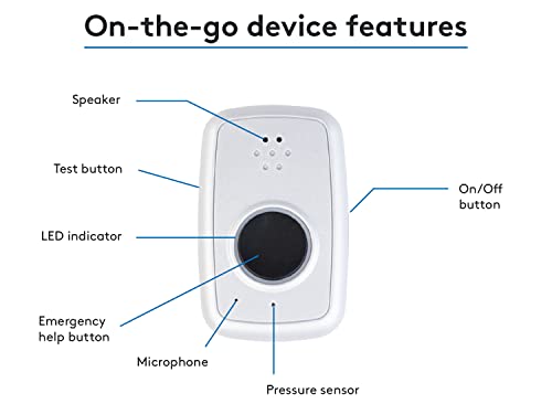 ADT - On-The-Go Mobile Medical Alert System for Seniors - GPS Capabilities, Included Waterproof Wearable Panic Button, 24/7 U.S. Based Monitoring (Fall Detection Pendant) - Thumbnail 3