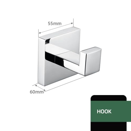 Juego de accesorios para baño de acero inoxidable con soporte para papel de WC 3