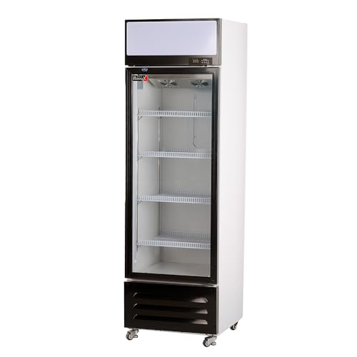 ROMUX® Armario Expositor Refrigerado 330 Litros | 1 Puerta Cristal | Ventilado Aire Forzado | Armario Refrigerador | Vitrina Expositora Refrigerada | Nevera Frigorifica Industrial