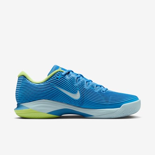Nike Vapor 12 Women's Hard Court Tennis Shoes (FV5554-400, Blue Beyond/Light Lemon Twist/Star Blue/Glacier Blue)3