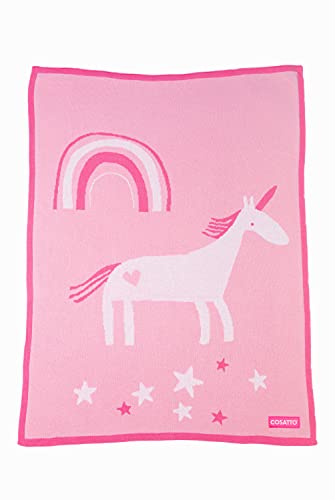 Cosatto Einhorn-Land Kinderwagendecke Rosa