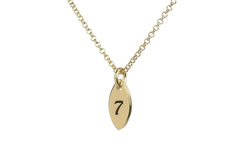 Collier chiffre gravé et pendentif texte personnalisé fait main