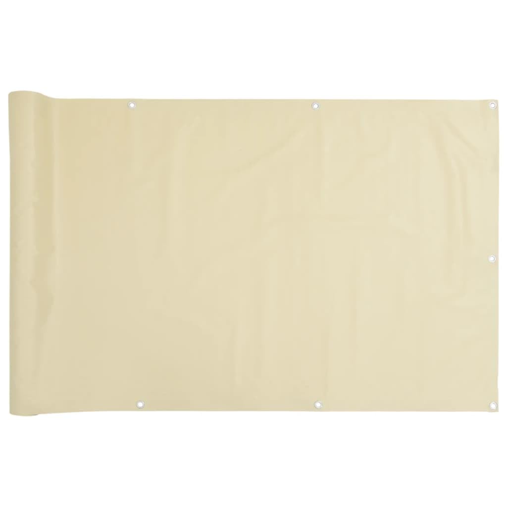 Kremowy parawan ogrodowy 600 x 90 cm z PVC, balkon parawan, zewnętrzny parawan, zewnętrzny parawan balkonowy, zewnętrzny parawan ogrodowy