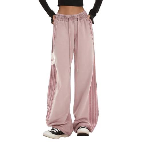 Pantalon de jogging large femme pour un look streetwear Y2K décontracté en printemps