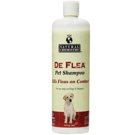 Miracle CareNatural Chemistry De Flea RTU Flea and Tick Shampoo for Dogs and Puppies, 16.9-Ounce