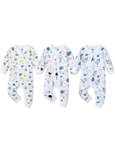 Image of The Mom Store Baby Romper Jabla Style Combo For Boys And Girls | Cotton | Soft Infant Bodysuit | Trendy Stylish Sleepwear For Newborn Baby | Printed | Unisex Comfortable Everyday Baby Wear