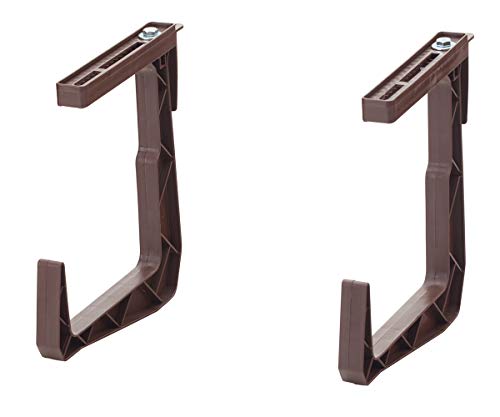Form Plastic 2 Stück Halterung für Balkonkasten Venus Kunststoff - Braun