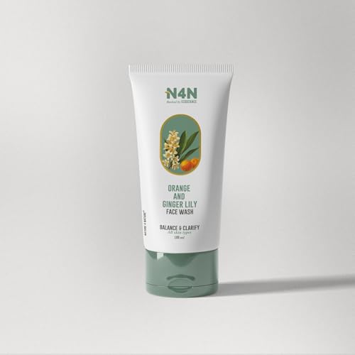 Nature4Nature Face Wash with Orange & Ginger Lily Deep Brightening Cleanser Face Wash for Man & Woman, Removes Dirt, Oil & Impurities, For All Skin Types, Sulfate-Free, Paraben-Free, 100ml