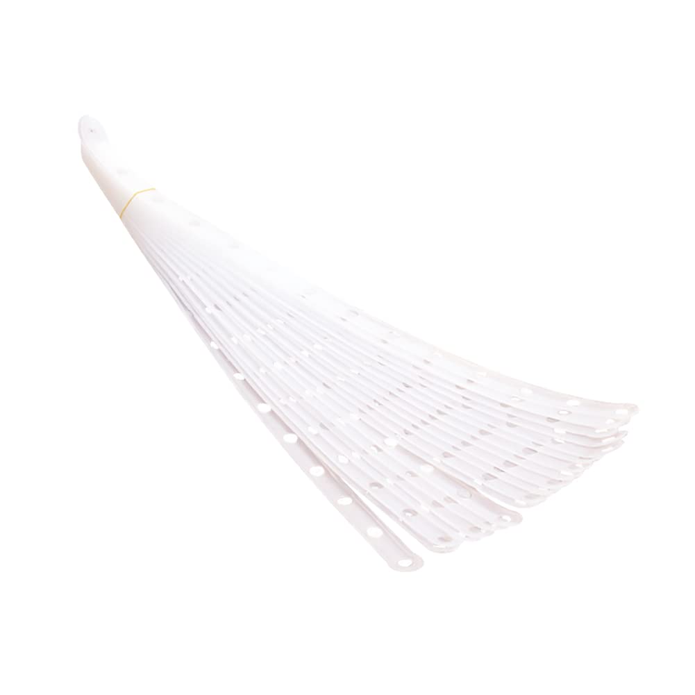 Hugede White 40 Pcs Plastic Hanger Display Strips Merchandise Hanging Strips Clothing Display Strips Display Hanger Strip For Store Retail