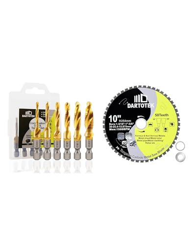 Forets et tarauds combinés et lames scie TCT 254mm pour perçage taraudage bois