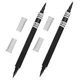 HIAKDOFT 2 pièces Stylos Colorants Alimentaires Comestibles Double Pointe pour Décoration Gâteaux Fondant Cookies Résistants Saveur Marqueurs de Coloration Alimentaire Pratiques et