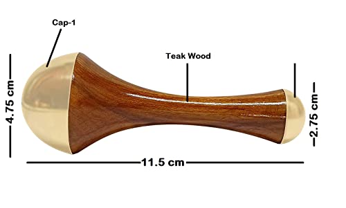 Ayurvedic 2in1 Kansa Wellness Wand for Face/Body/Neck/Back/Feet Acupoint Massager for Detoxification & Deep Relaxation Massage Massage Therapy Tool - Image 3