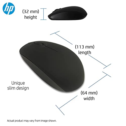Image of (Renewed) HP Wireless Ergonomically Designed Optical Mouse with 1200 DPI and 2.4GHz Connectivity