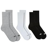 MASH Kit 3 Pares Meias Cano Alto Longa Esportiva Algodão Active Masculina Adulto, 1 Branca - 1 Cinza Mescla Claro - 1 Preta, 42-45