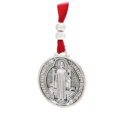 BDM - Bracelet de Saint Benoît, médaille de Benoît de Nursie, patron de l'Europe. Bijou de protection à taille réglable - Modèle 2