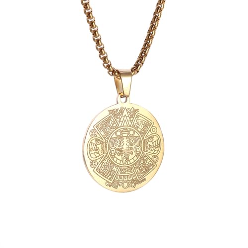 Collier aztèque Maya homme pendentif bête divine idée cadeau idoine