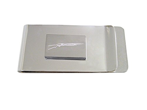 Kiola Designs Silver Toned Etched Shotgun Money Clip