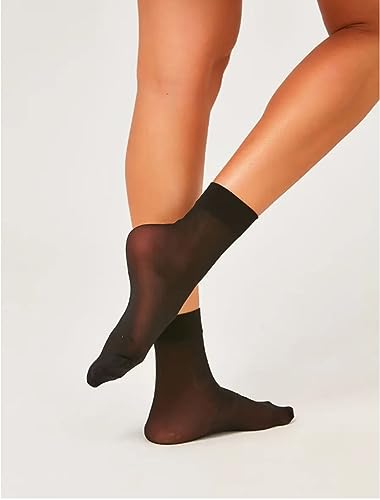 Image of Women's sheer knee high stockings, knee High Socks (Pack of 5 Pairs, Pack of 10 Pairs)