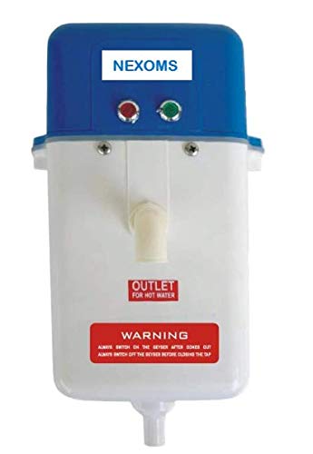 NEXOMS ABS Plastic and ISI Certified Components Portable Geyser (White)