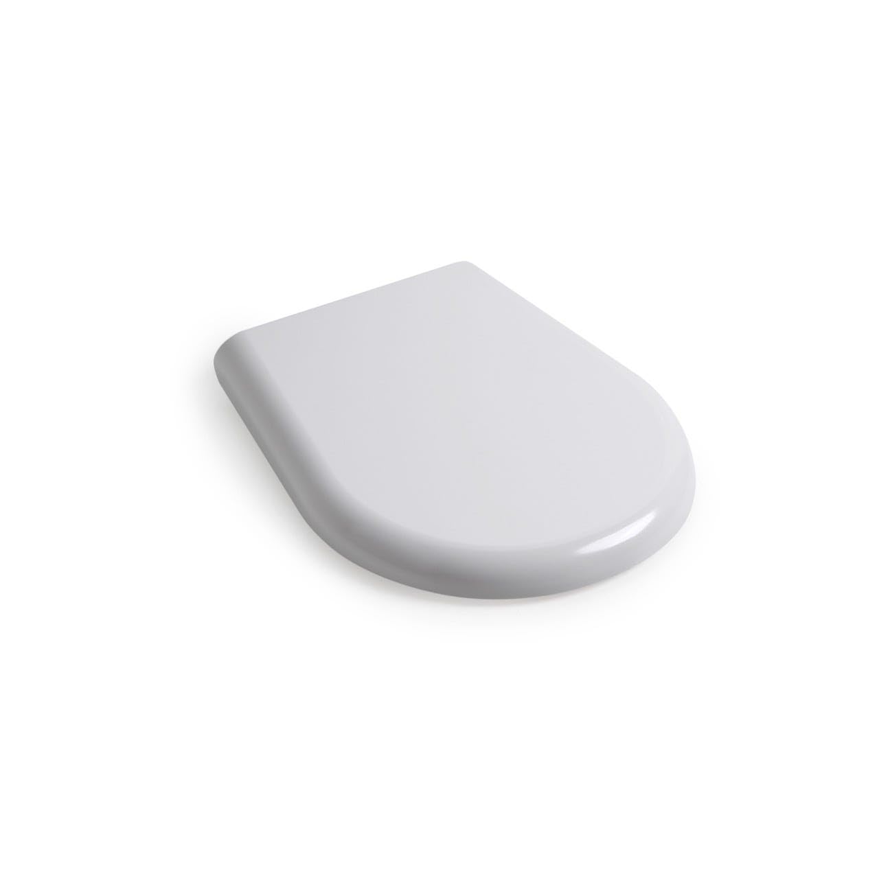 Kiamami Valentina - Tapa de inodoro en material termoendurecido blanco con cierre suave | Suave