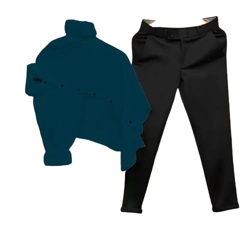 Men's Cotton Solid Full Sleeves Regular Fit Casual Shirt and Pant