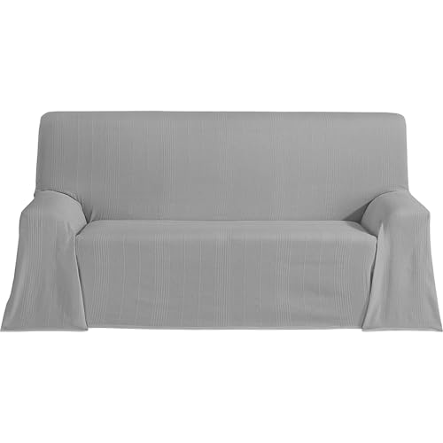ECOMMERC3 | Foulard Multiusos Tamaño 130x180 cm Tanto para Sofá o Cama - Colcha Multiusos Color Gris Cubrecama Decorativas para Sofá, Cama - Jarapa Sofá o Cama Protector Ligero y Elegante