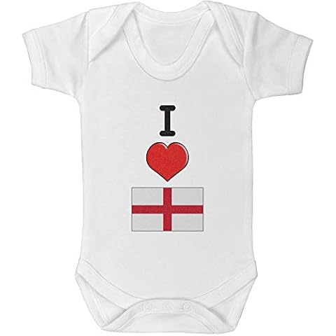 Azeeda 0-3 Month 'I Love England' Baby Grow/Bodysuit (GR00071685) Cover