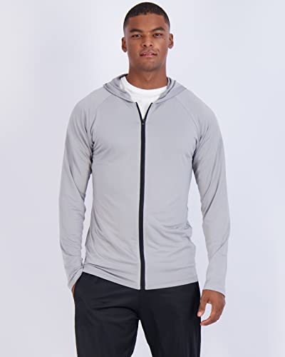 3 Pack: Men’s Track Dry Fit Long Sleeve Full Zip Up Hoodie Track Windbreaker Workout Running Jacket Fleece Sports Casual Outdoor Hiking Performance Active Gym Athletic Pullover Sweatshirt Set 7, M #TOP1