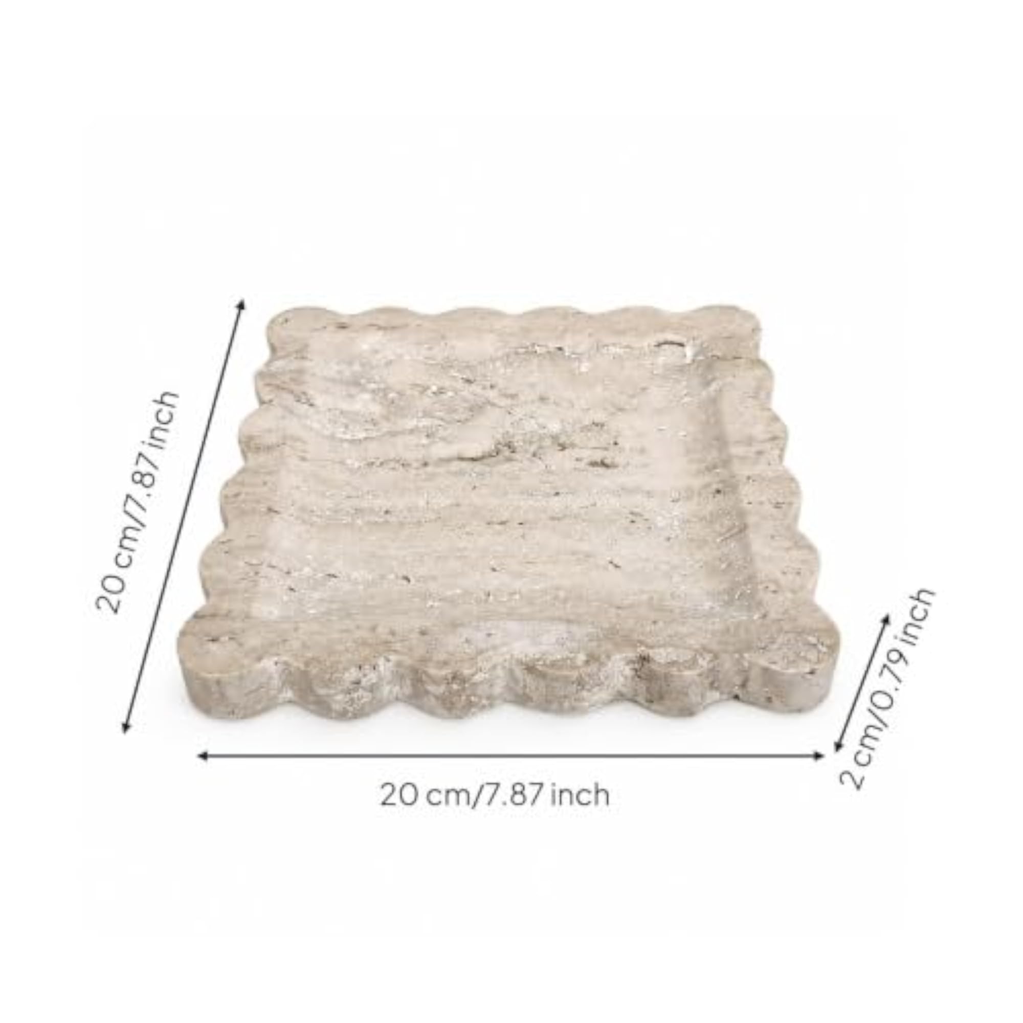 Stone Tray with Edge Decorative Tray