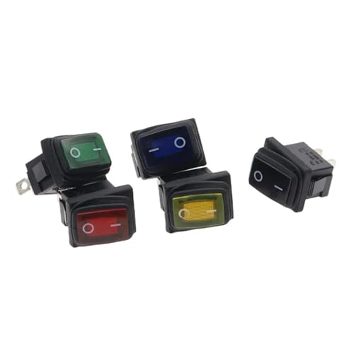 Interruptor basculante KCD1 mini switch ON OFF de 2 pines CA 250V para panel electrónico 5