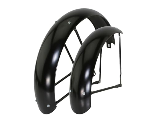 20 X 4.0 Inch Steel Classic Standard Adjustable Fender Set, Multiple Colors (black)