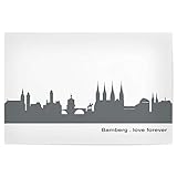 artboxONE Poster 150x100 cm Städte Bamberg 02 Dunkelgraue Skyline - Bild Schiefer Bamberg Bild Bamberg Druck