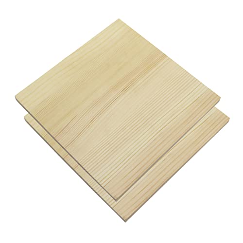 ARTIBETTER 2pcs Natural Rustic Wood Board Workbench for DIY Crafts Sculpture Clay Base Wood Cutout Bracket for Home Decoration and Creative Projects