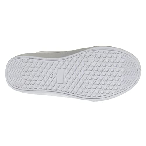 Image of French Toast Boys Girls Shoes -Unisex Athletic Casual Dress Kids School Uniform Loafer Oxford Canvas Tennis Sneakers (White /Black) (Little Kid /Big Kid)