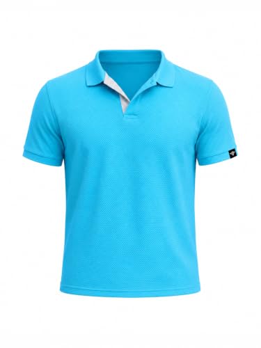 Image of Status Quo Men's Polo T-Shirt | Rich Cotton Blend | Slim Fit | All Day Comfort | Contrast Inner Placket | Polo Collar