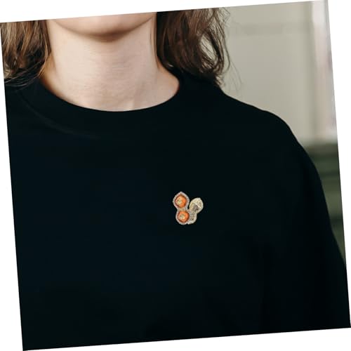 Badge pour robe persimmon et cacahuète, cadeau idéal