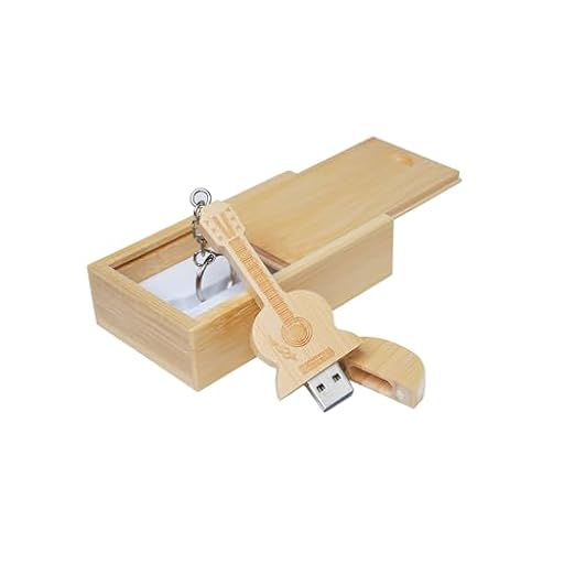 Unidad flash USB de madera de arce en forma de guitarra (en caja de madera) (8.0 GB) | Ya disponible en tu tienda friki favorita! En mundofriki.es!
