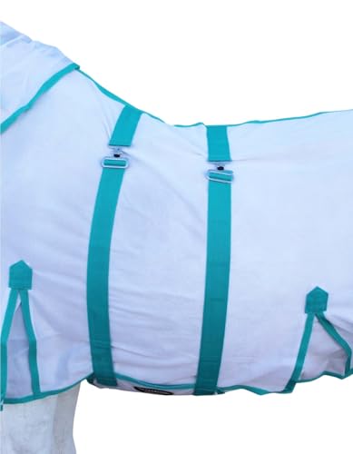 Image of Challenger Horse Mesh Summer Fly Sheet Spring Airflow Neck White 73140