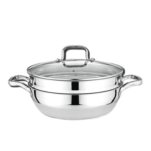 Marmite à vapeur inox grande capacité pour soupe épaisse et cuisson saine
